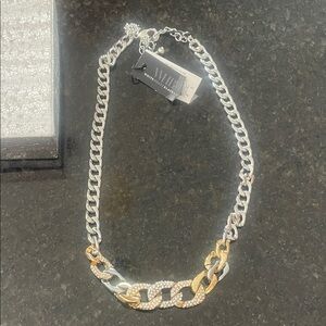 White House Black Market Silver and Gold Chain Necklace